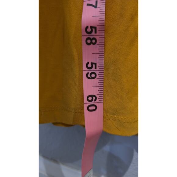 Kasper Womens Dress Size 2XL Mustard Yellow Cowl Neck Sleeveless Maxi Gown - Picture 8 of 10